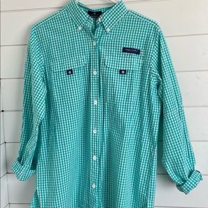 Simply Southern Gingham button down- unisex fit